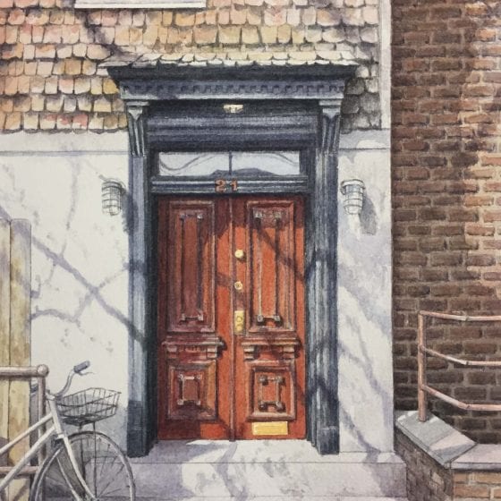 Painting "Red Door, Red Hook, Brooklyn " New York