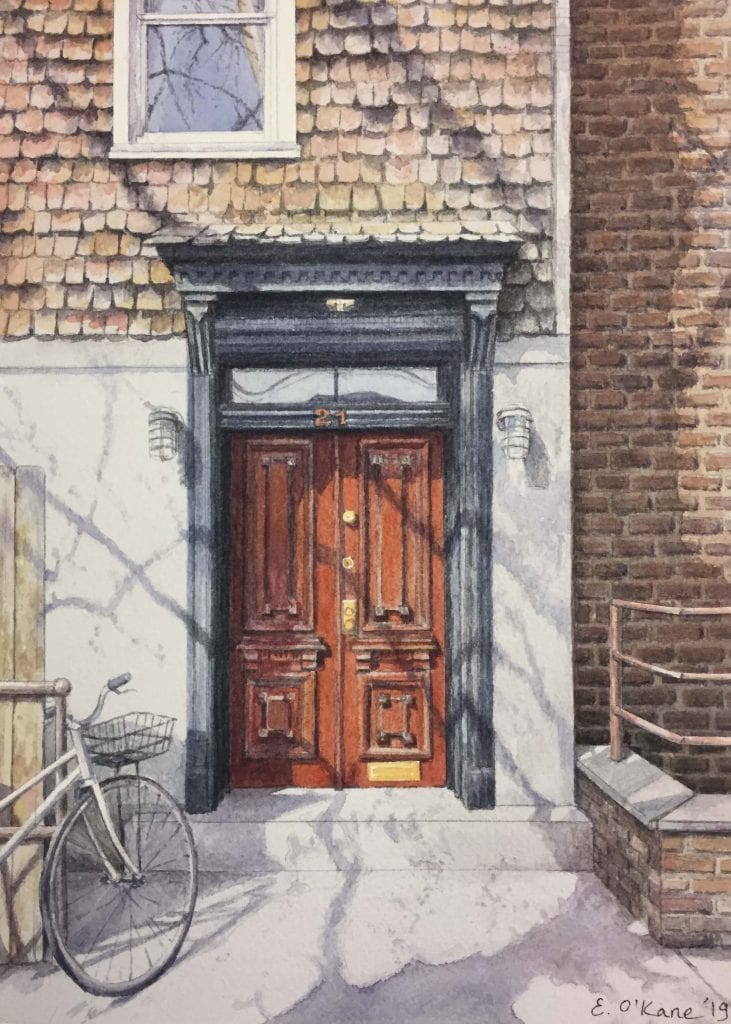 Painting "Red Door, Red Hook, Brooklyn " New York