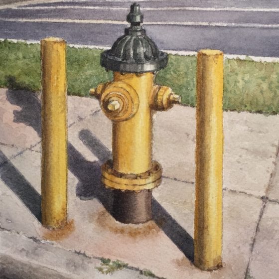 Painting of "Yellow Fire Hydrant"