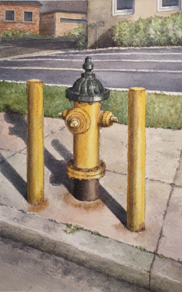 Painting of "Yellow Fire Hydrant"