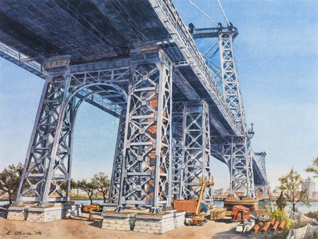 Painting - "Williamsburg Bridge, NYC"
